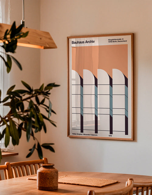 Poster geométrico Bauhaus Archiv fachada