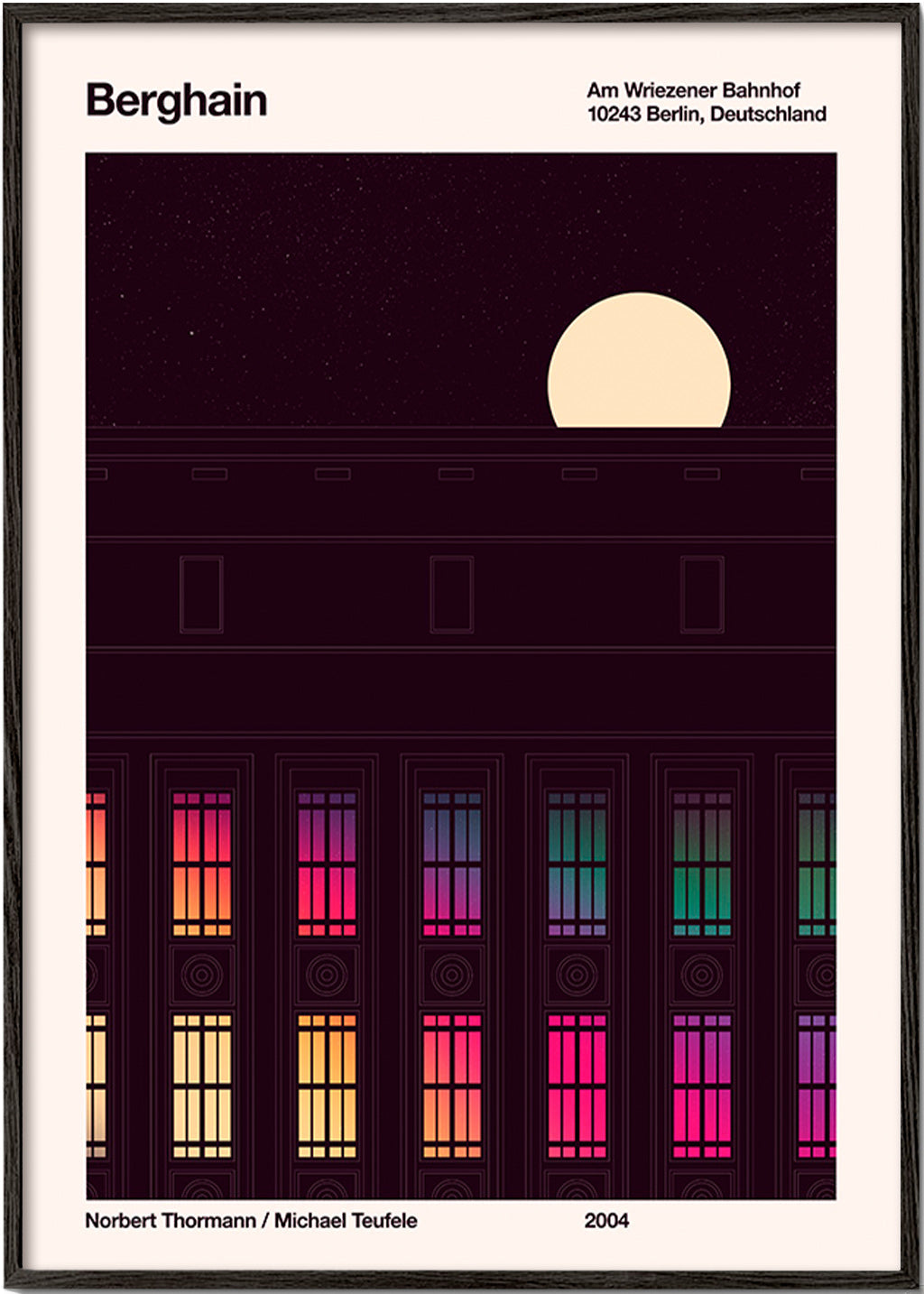 Poster cidade fachada iluminada