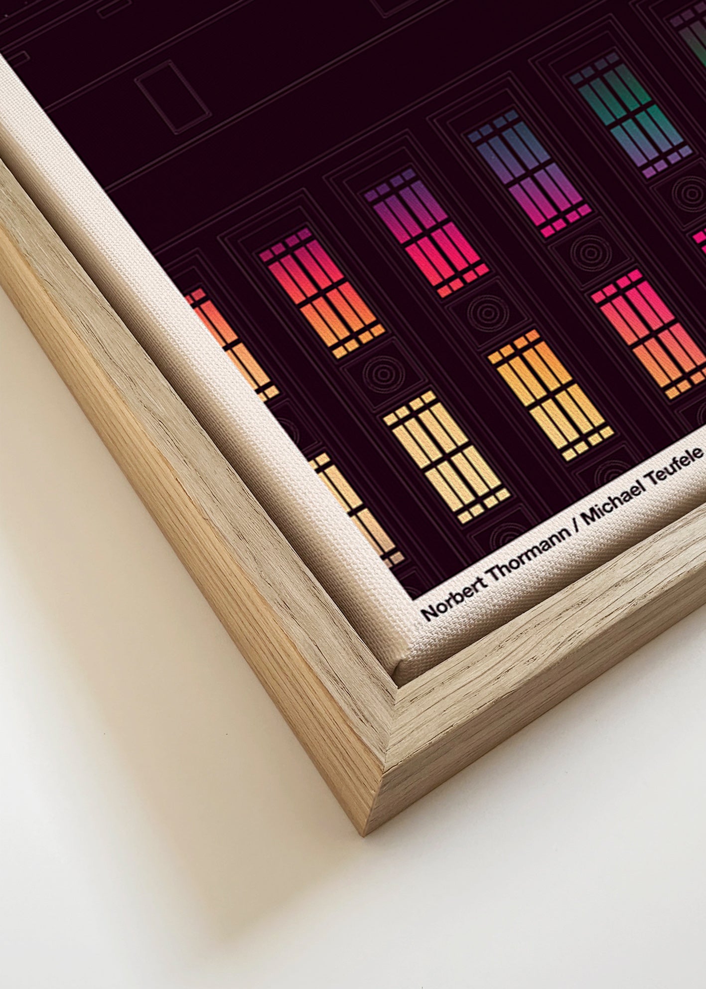 Poster cidade fachada iluminada