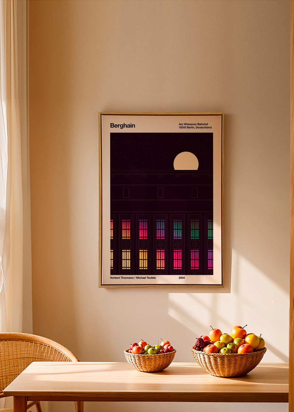 Poster cidade fachada iluminada