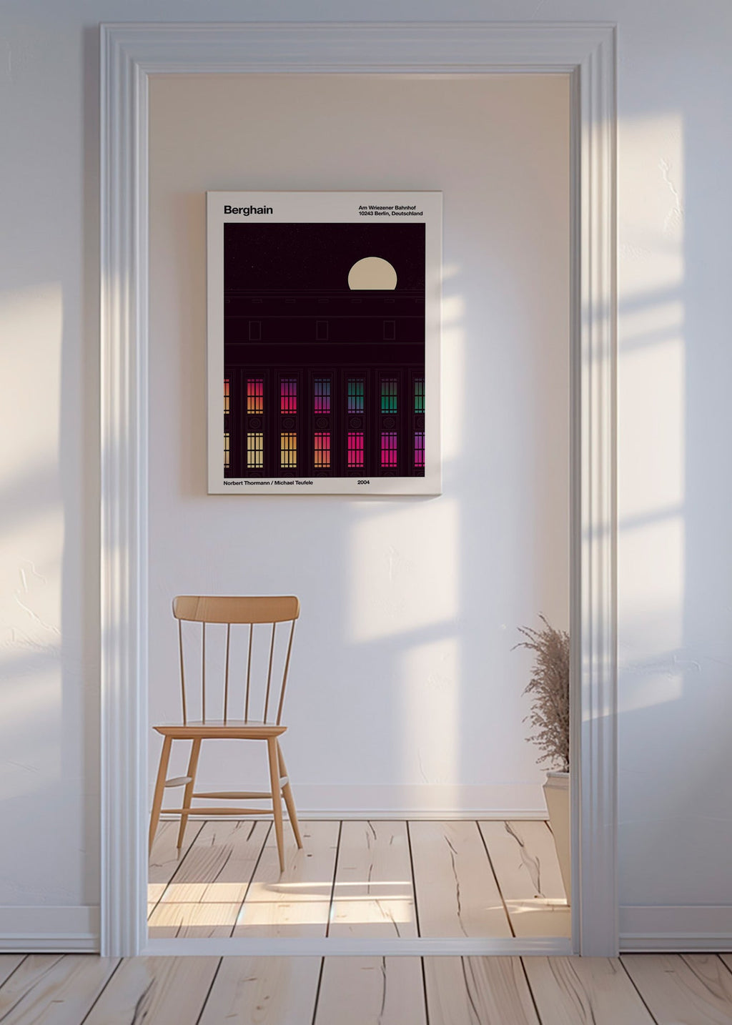 Poster cidade fachada iluminada