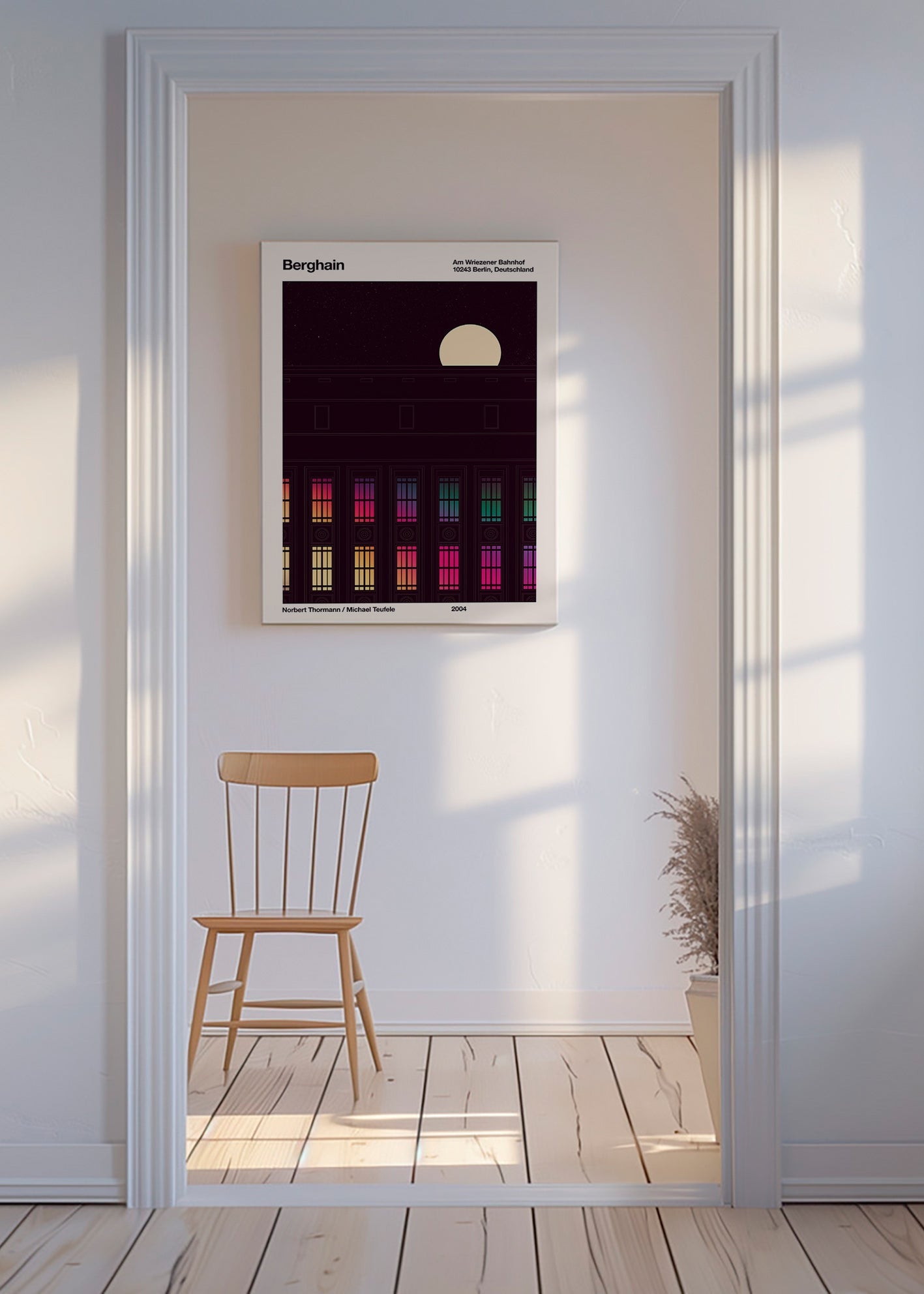 Poster cidade fachada iluminada