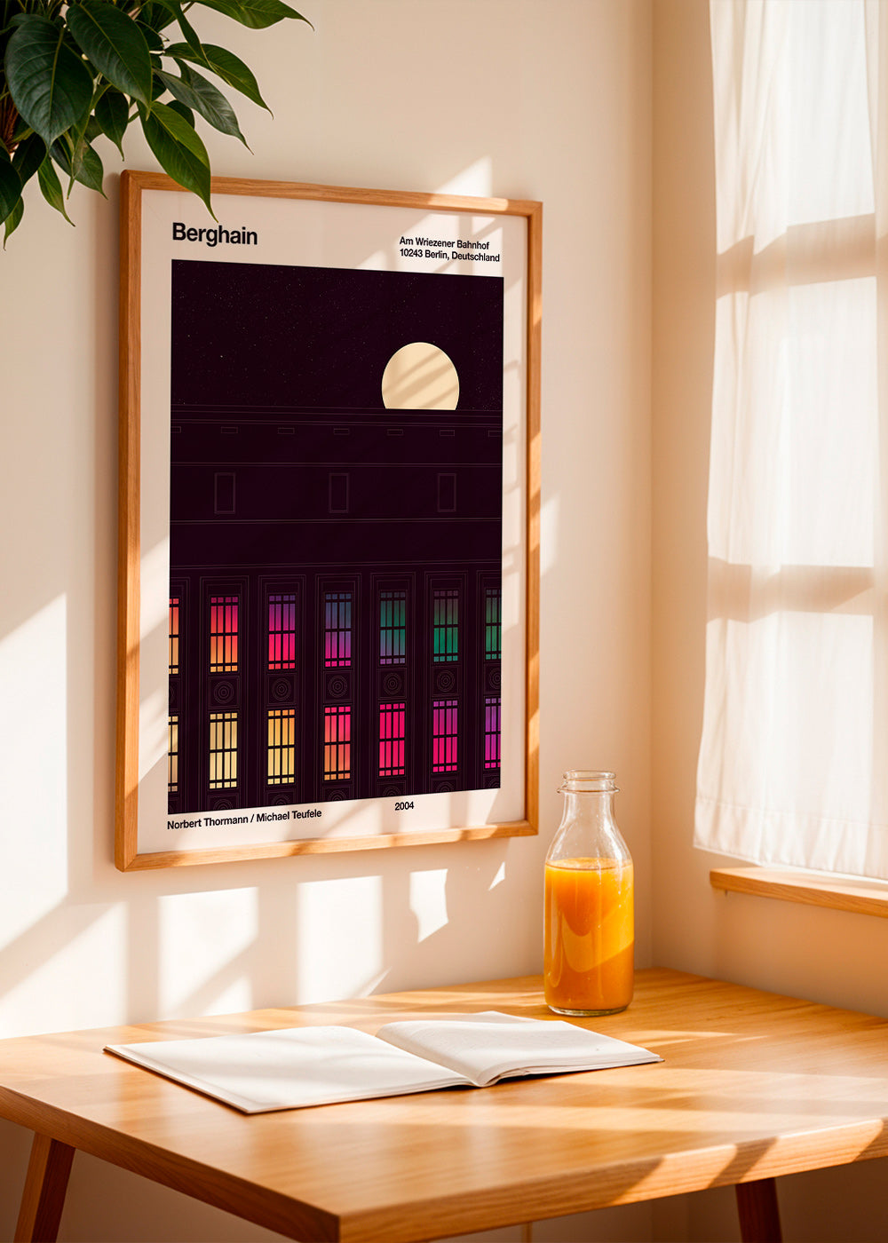 Poster cidade fachada iluminada