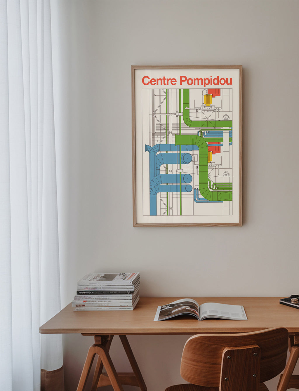 Arte de cidade Centre Pompidou, diagrama arquitetônico