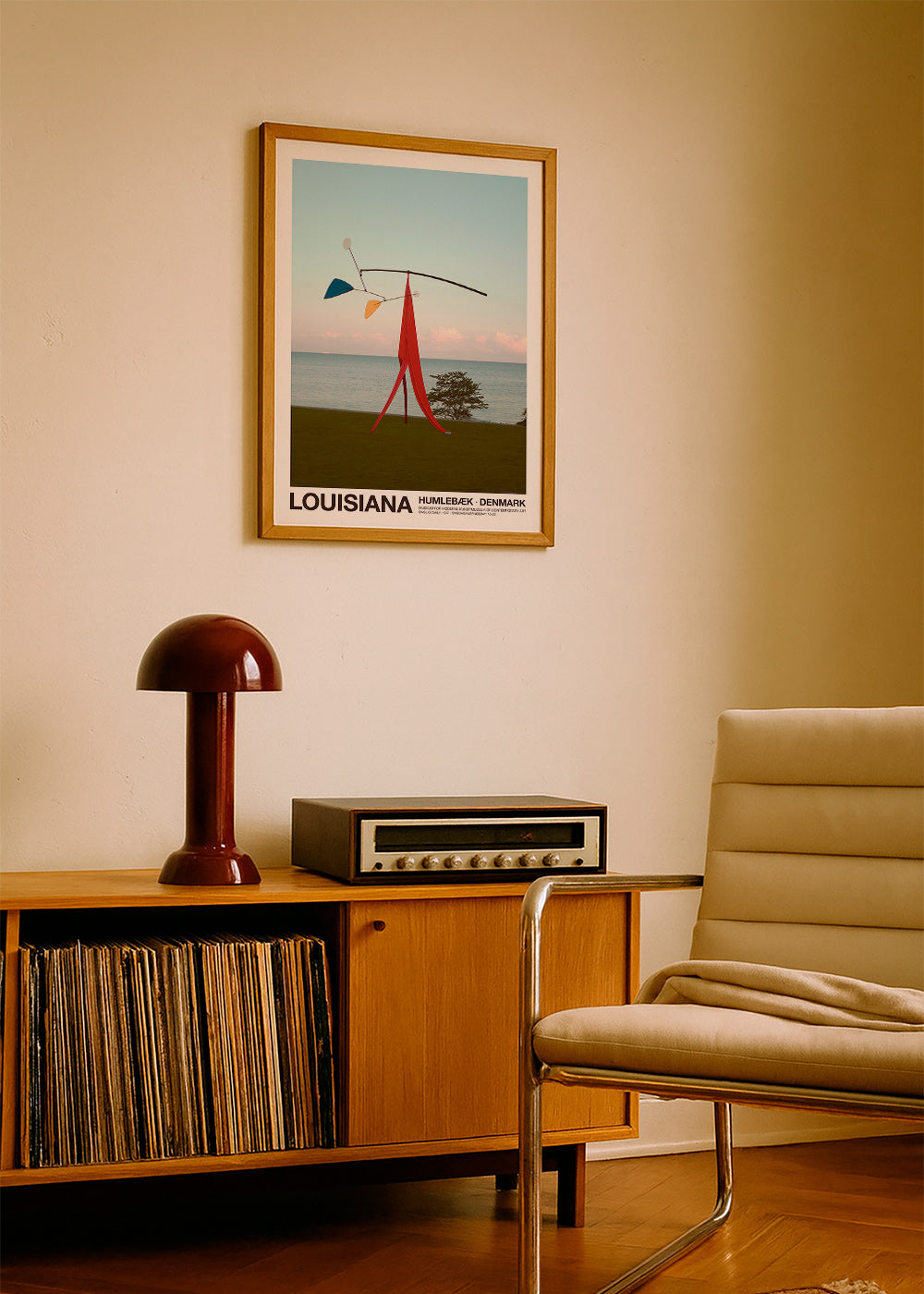 Poster de viagem Louisiana com mobile escultórico