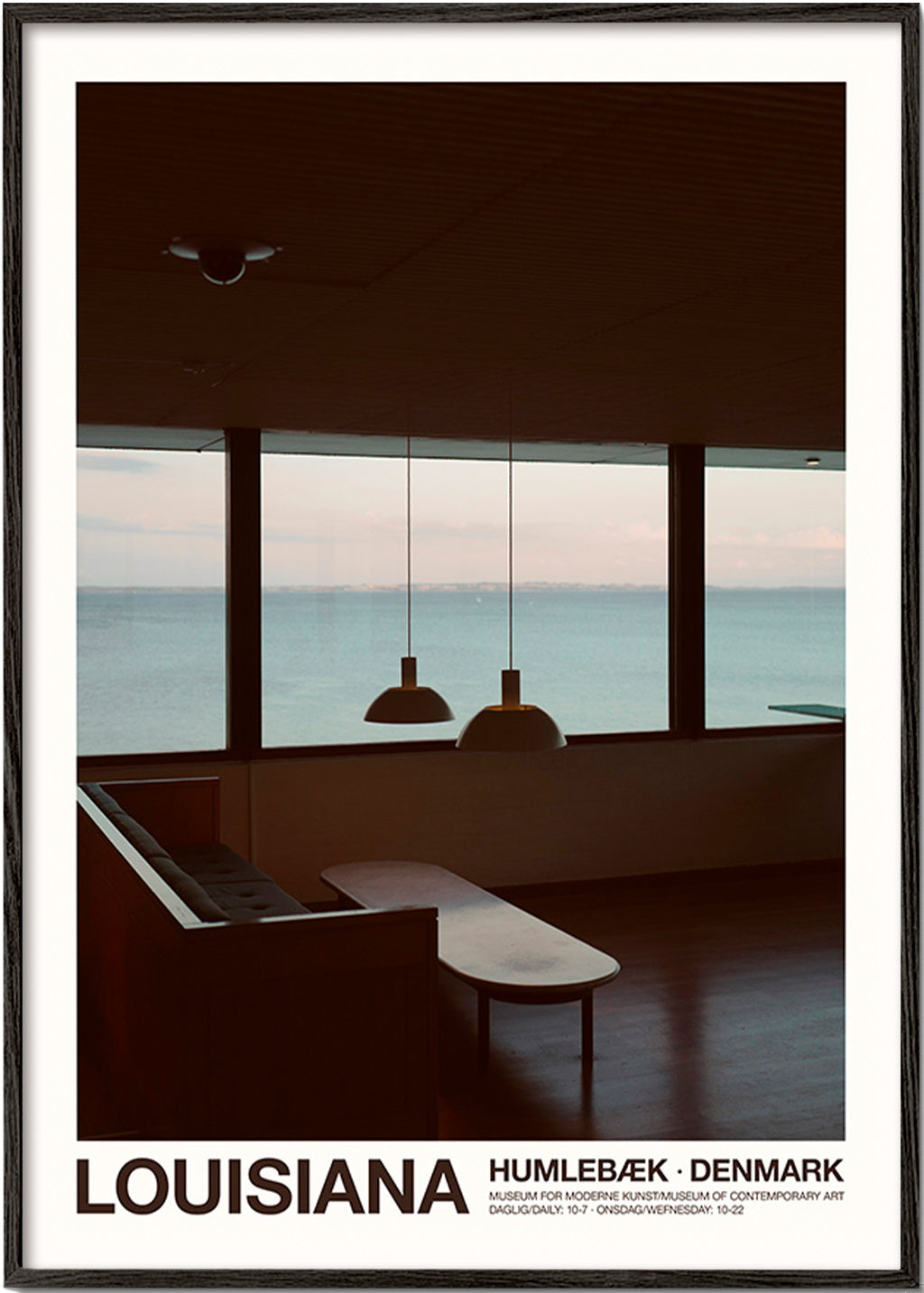 Quadro de cidades com vista para o mar