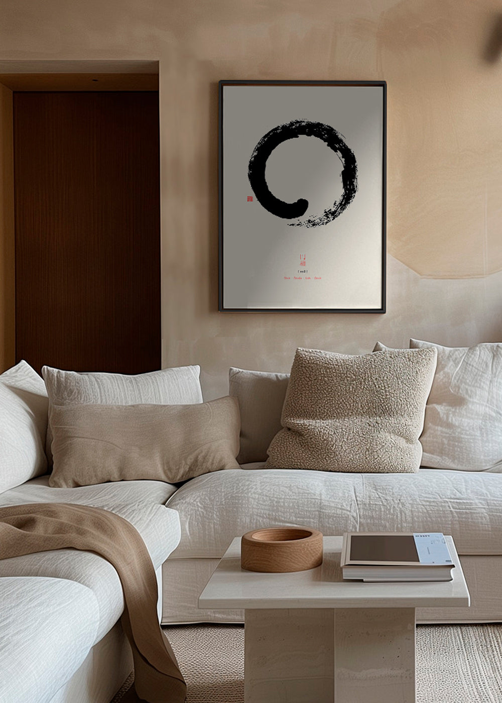 Enso minimalista em tinta japonesa