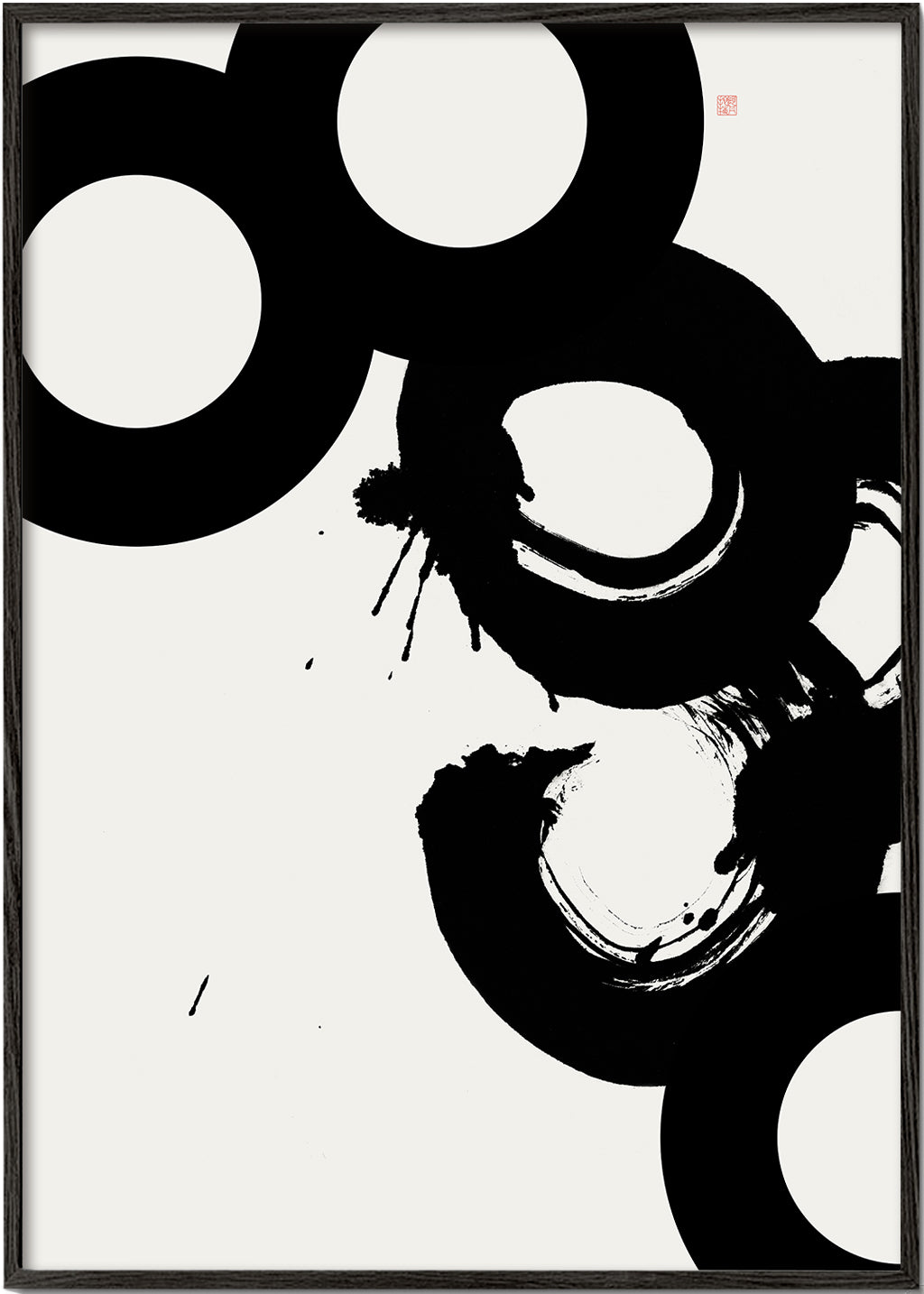 Quadro abstrato Círculos de tinta