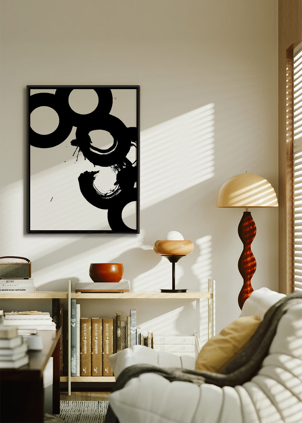Quadro abstrato Círculos de tinta