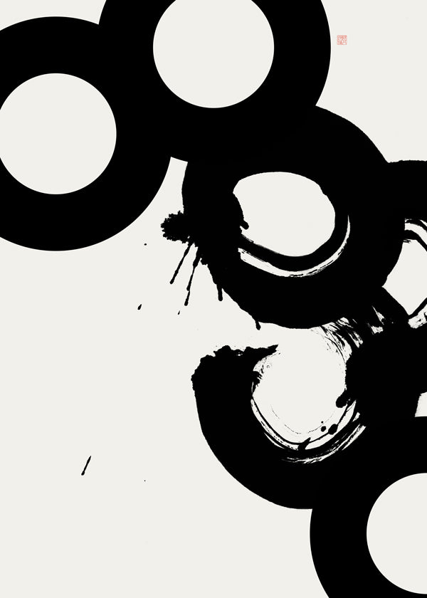 Quadro abstrato Círculos de tinta