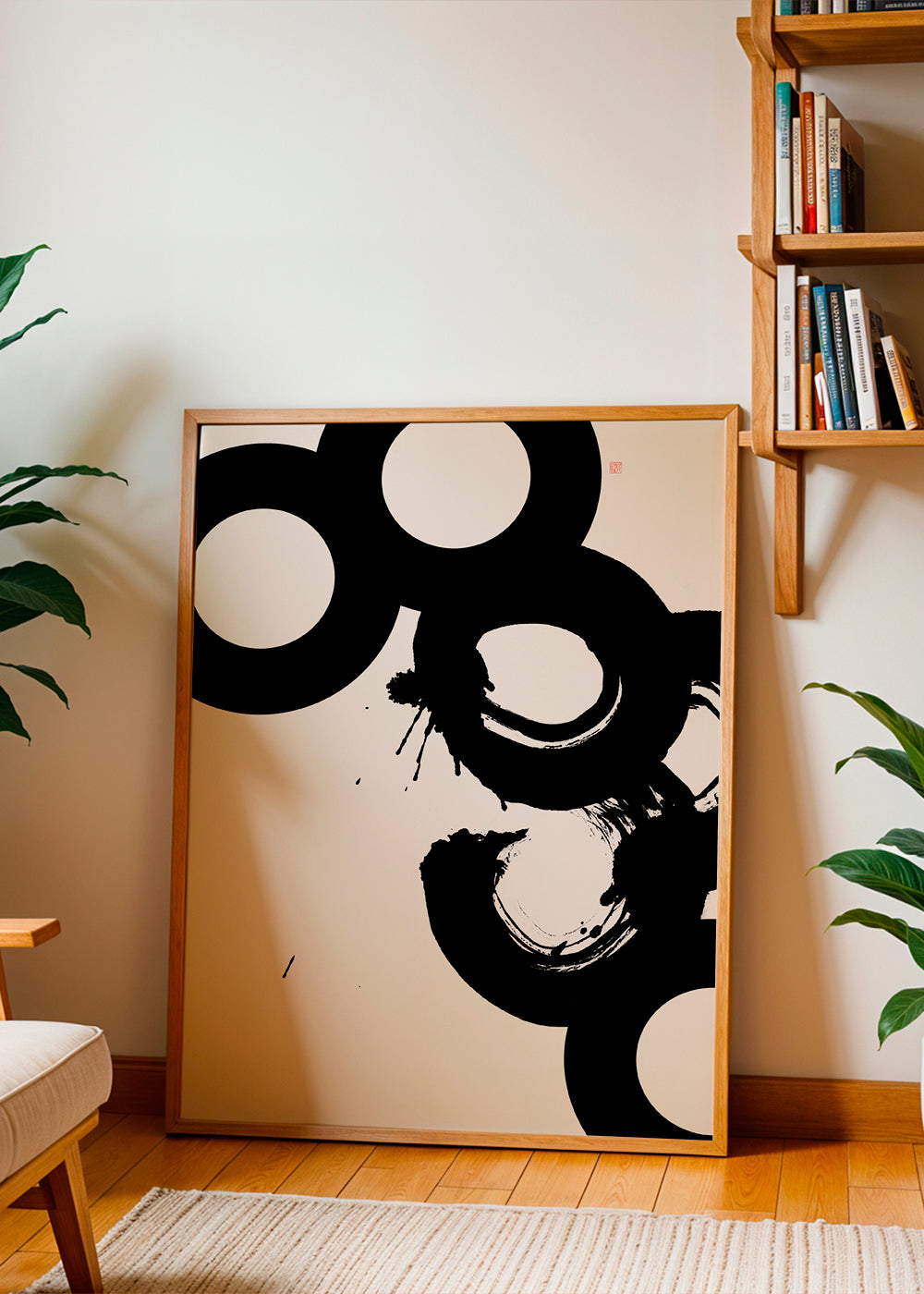 Quadro abstrato Círculos de tinta