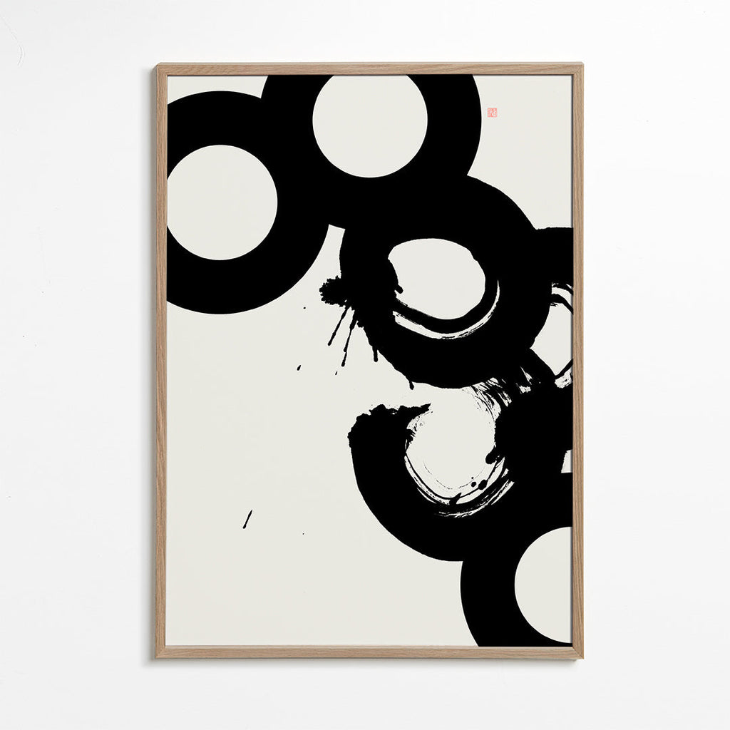 Quadro abstrato Círculos de tinta