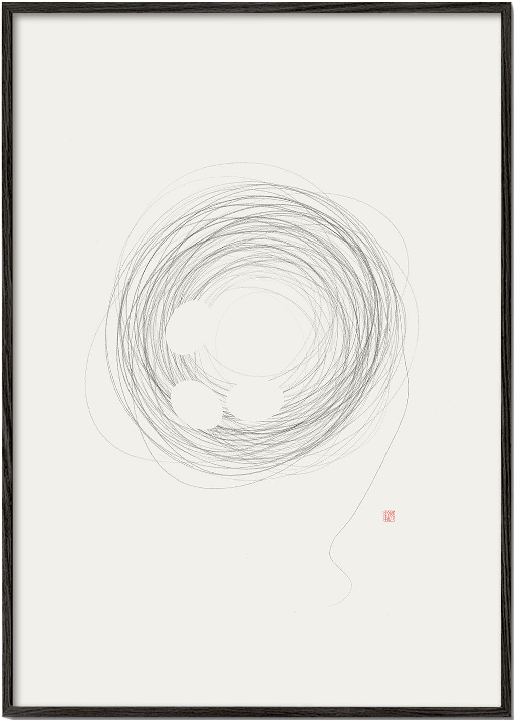 Design minimalista ninho em line art