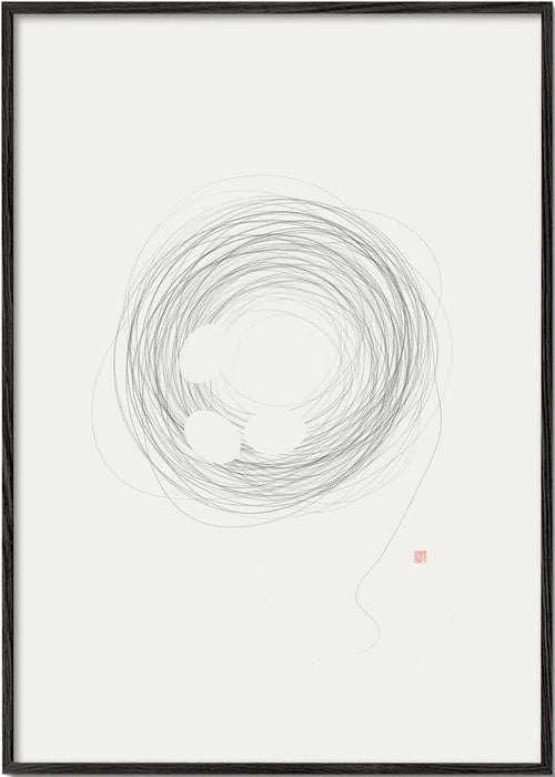 Design minimalista ninho em line art