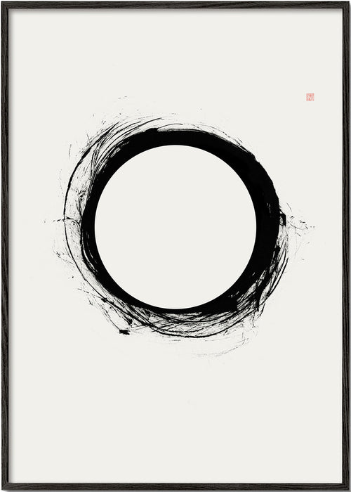 Design minimalista com círculo gestual