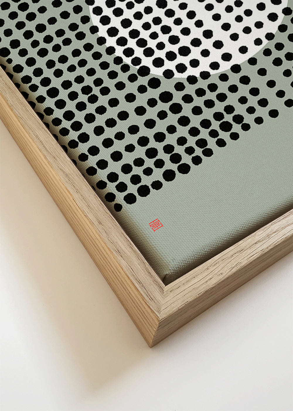 Arte abstrato: lua pontilhada vertical