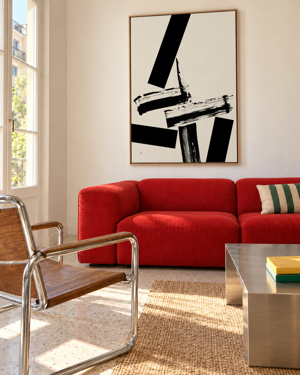 Equilibrium - Framed canvas in an interior