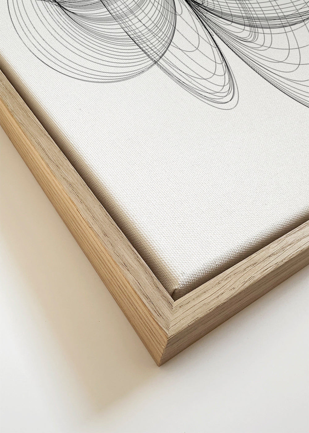 Quadro geométrico com traço linear orgânico
