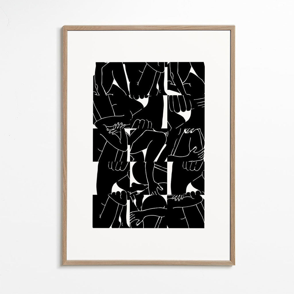 Arte abstrata de corpos em negativo