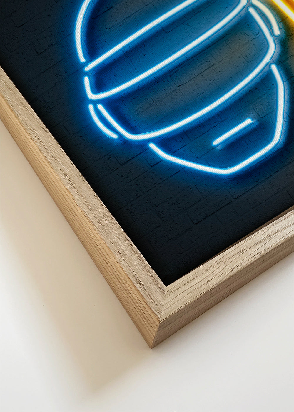 Poster vintage capacete neon