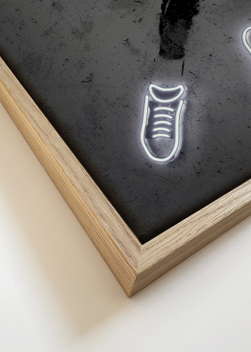 Quadro desportivo stencil com neon