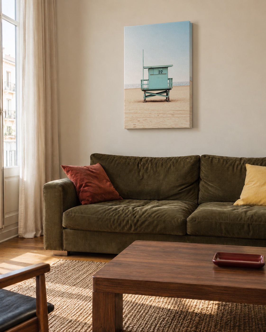 Tower 22 - Unframed canvas in an interior