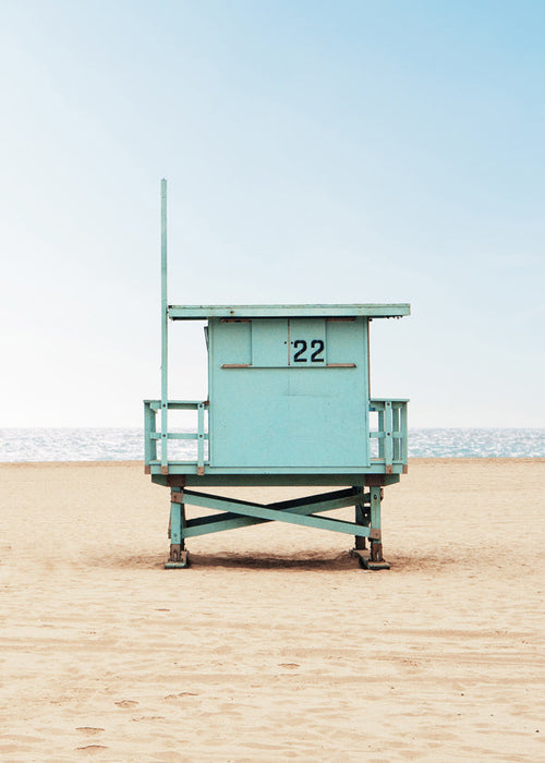 Arte paisagística: cabine Nº22 em praia minimalista