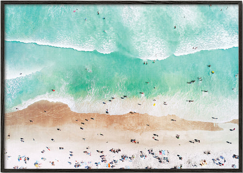 Arte para paisagem: praia turquesa vista aérea