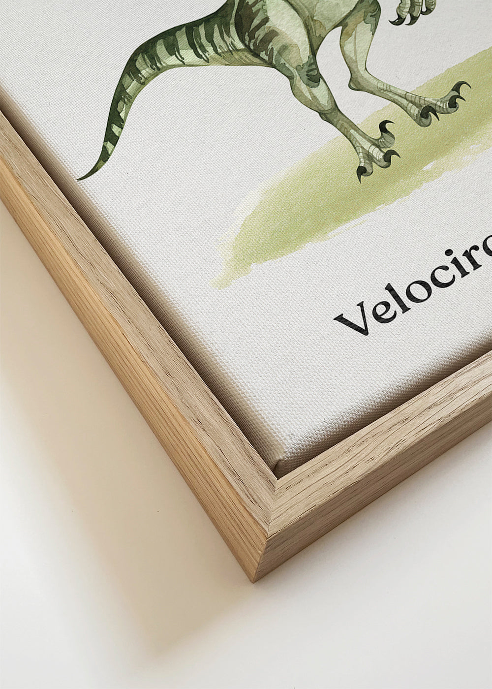 Quadro Velociraptor infantil