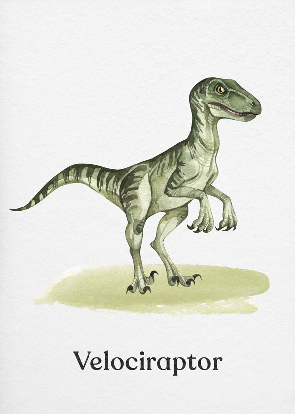 Quadro Velociraptor infantil