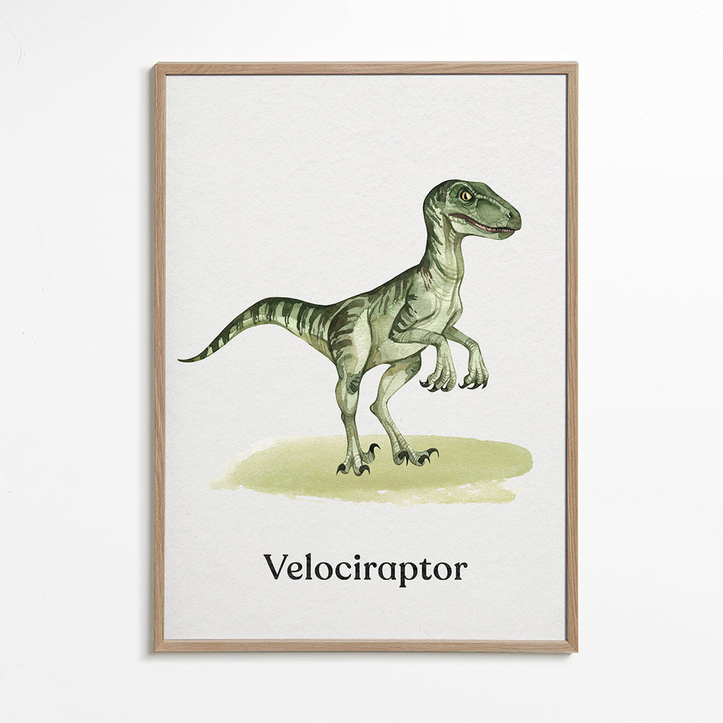 Quadro Velociraptor infantil