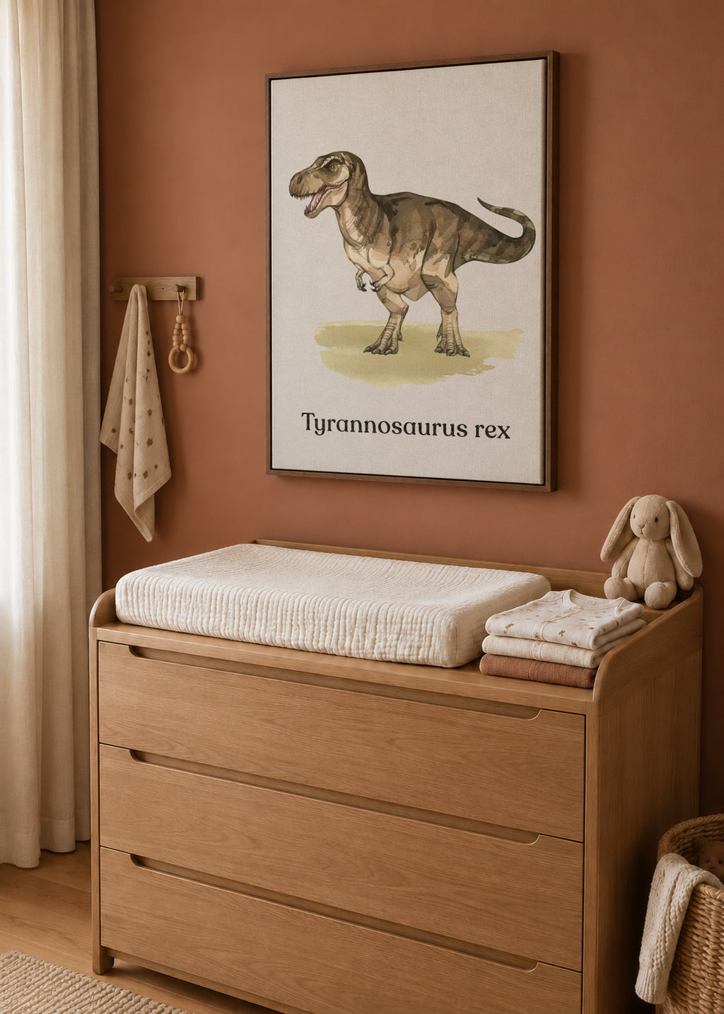 Tyrannosaurus rex - Framed canvas in an interior