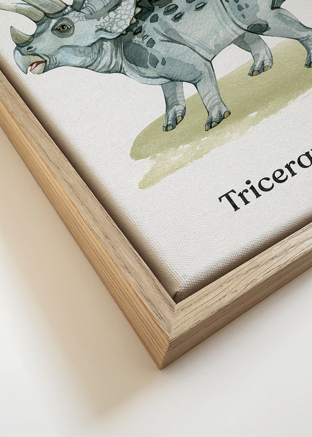Quadro Triceratops ilustração em aquarela