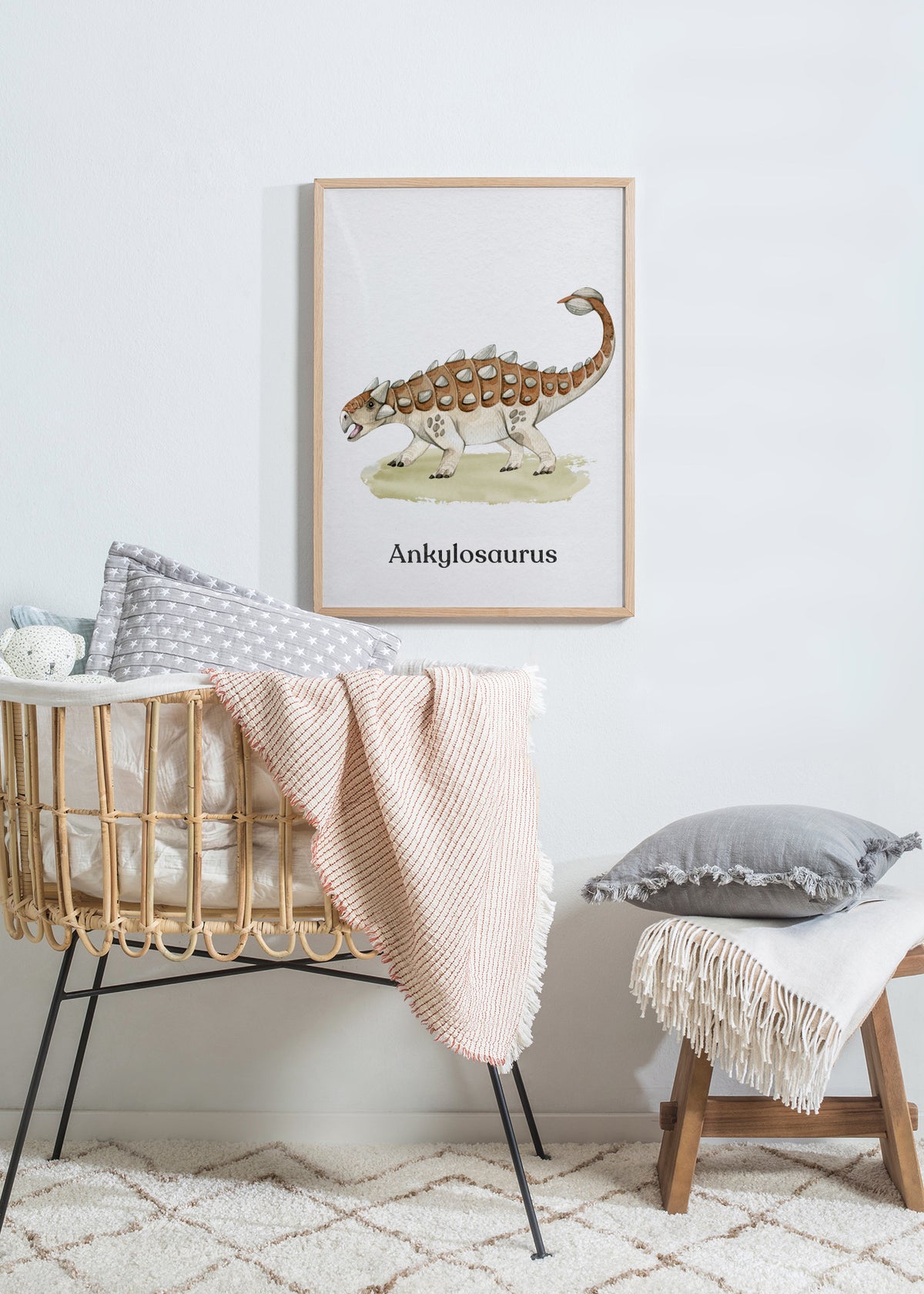 Ankylosaurus - Framed poster in an interior