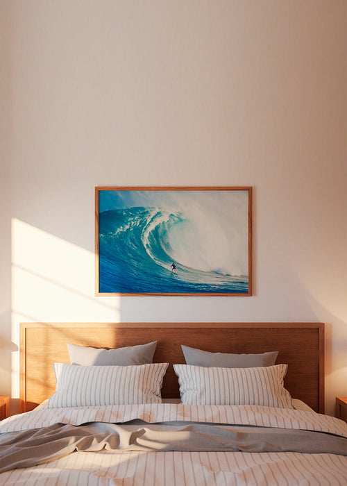 Arte desportivo Surfista em onda gigante