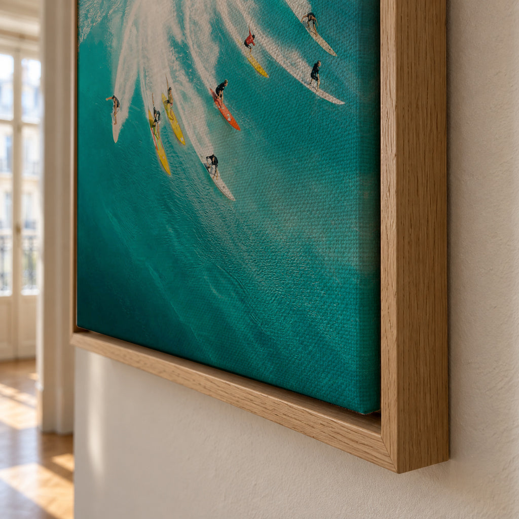 Let's Surf - Framed canvas detail