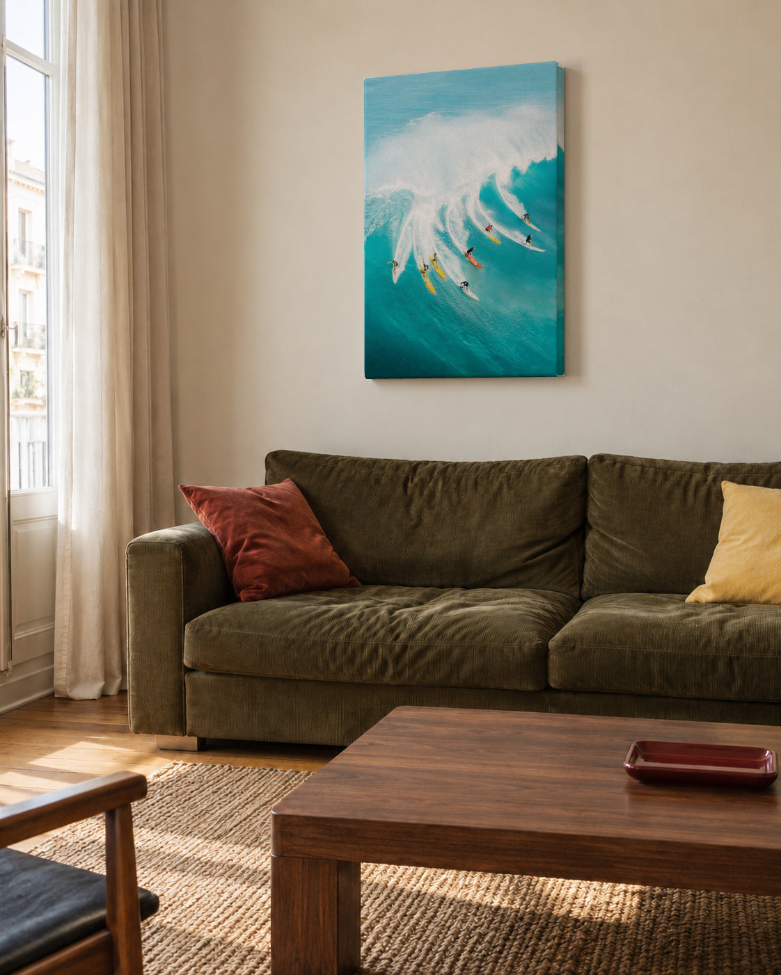 Let's Surf - Unframed canvas in an interior