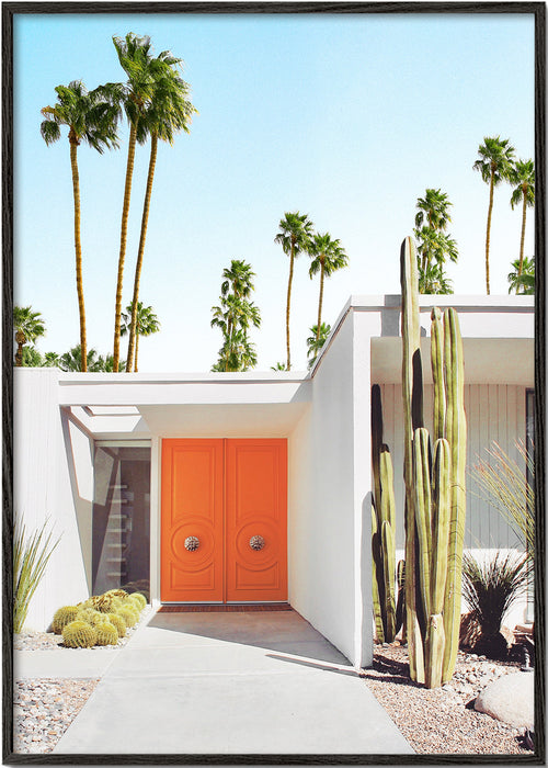 Estampa botânica Palm Springs porta laranja