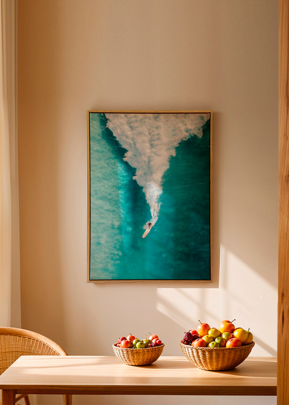 Arte desportiva: surf visto do ar