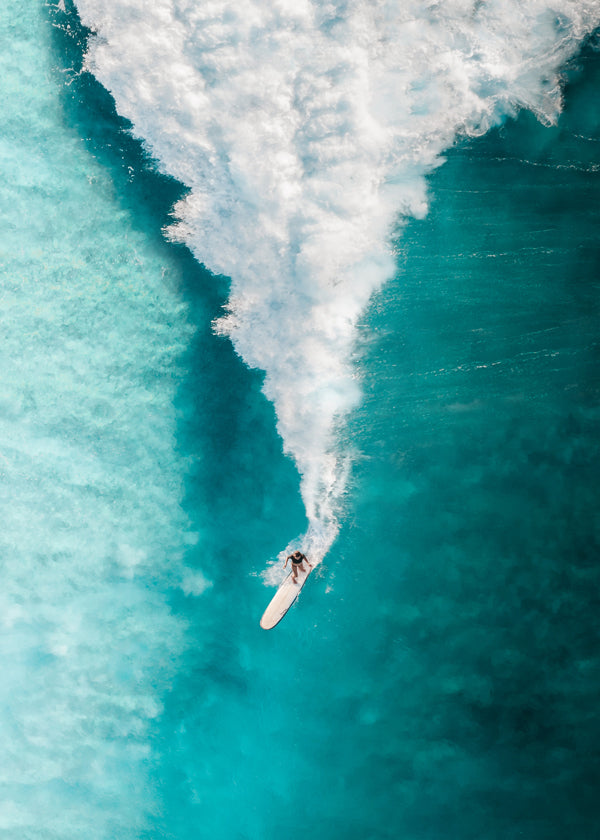 Arte desportiva: surf visto do ar