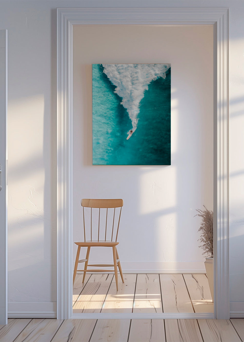 Arte desportiva: surf visto do ar