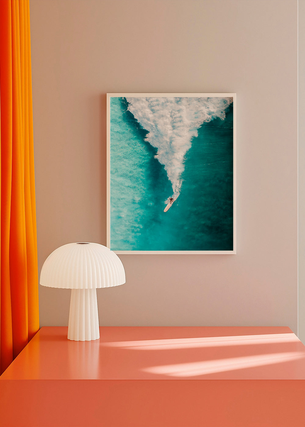 Arte desportiva: surf visto do ar