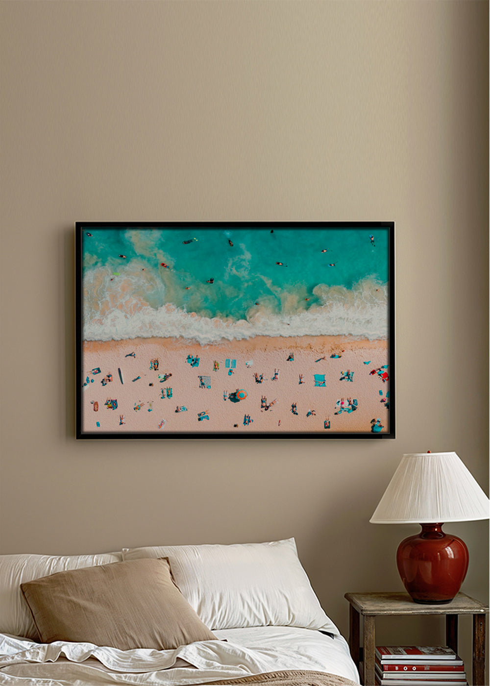 Arte paisagística: praia vista aérea
