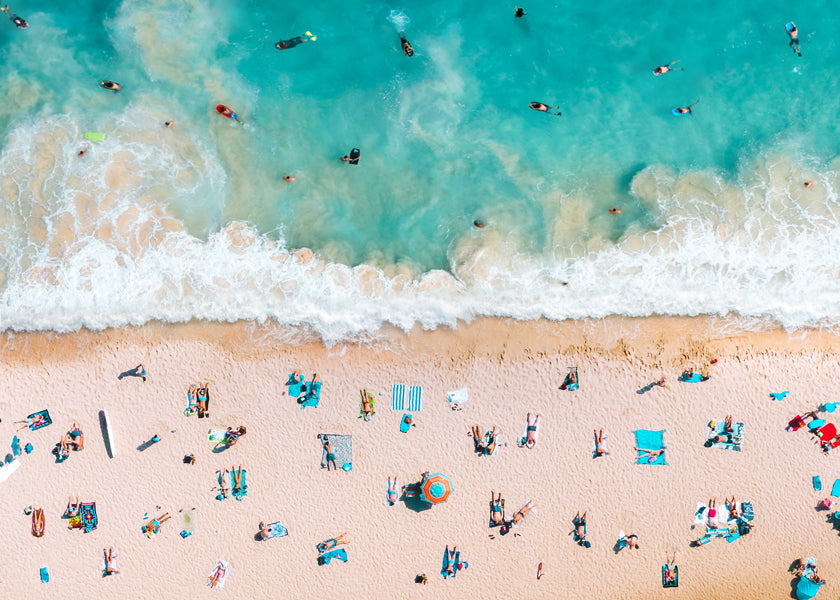 Arte paisagística: praia vista aérea