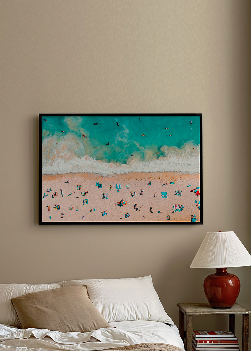 Arte paisagística: praia vista aérea