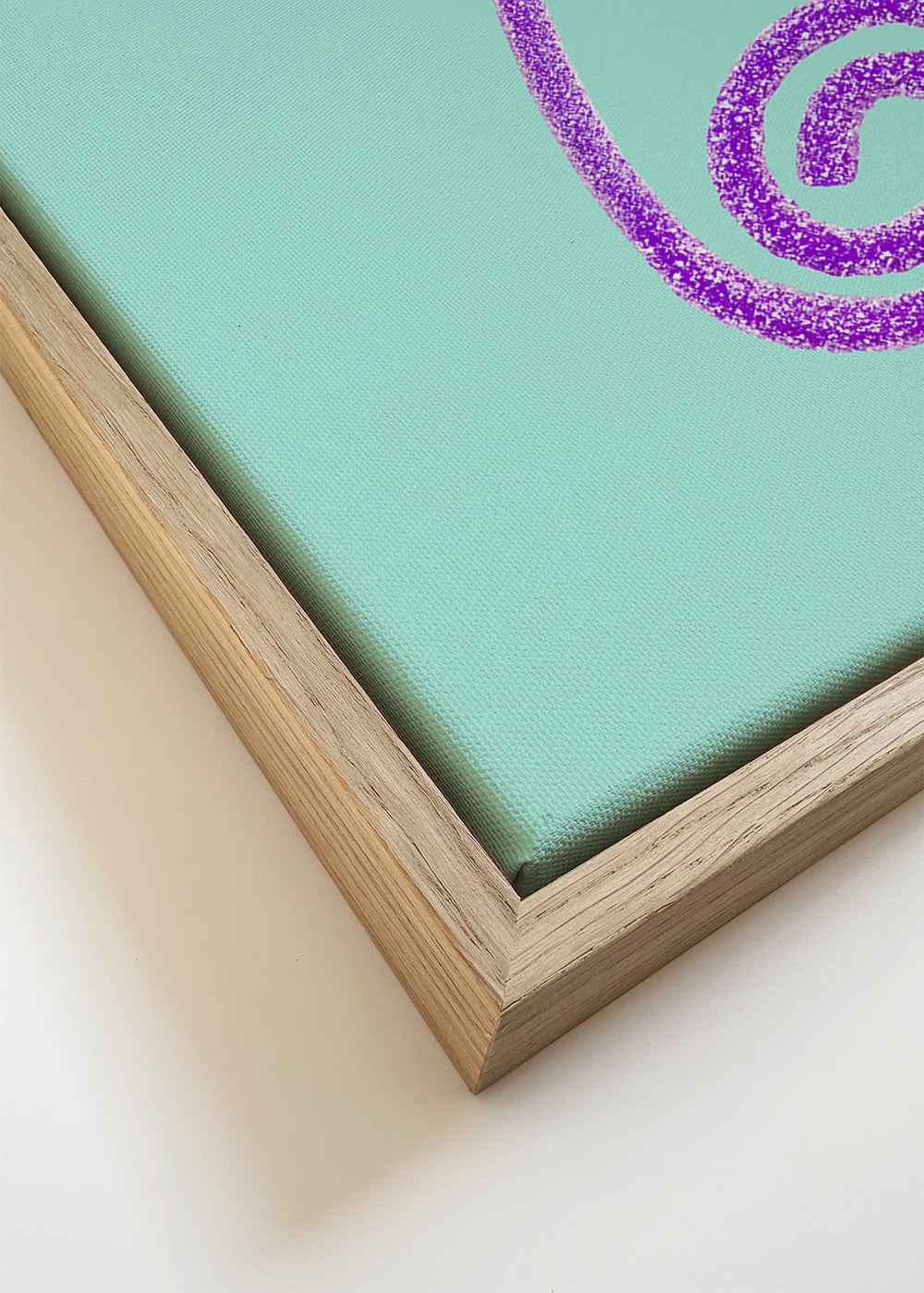 Quadro camaleão verde com língua em espiral