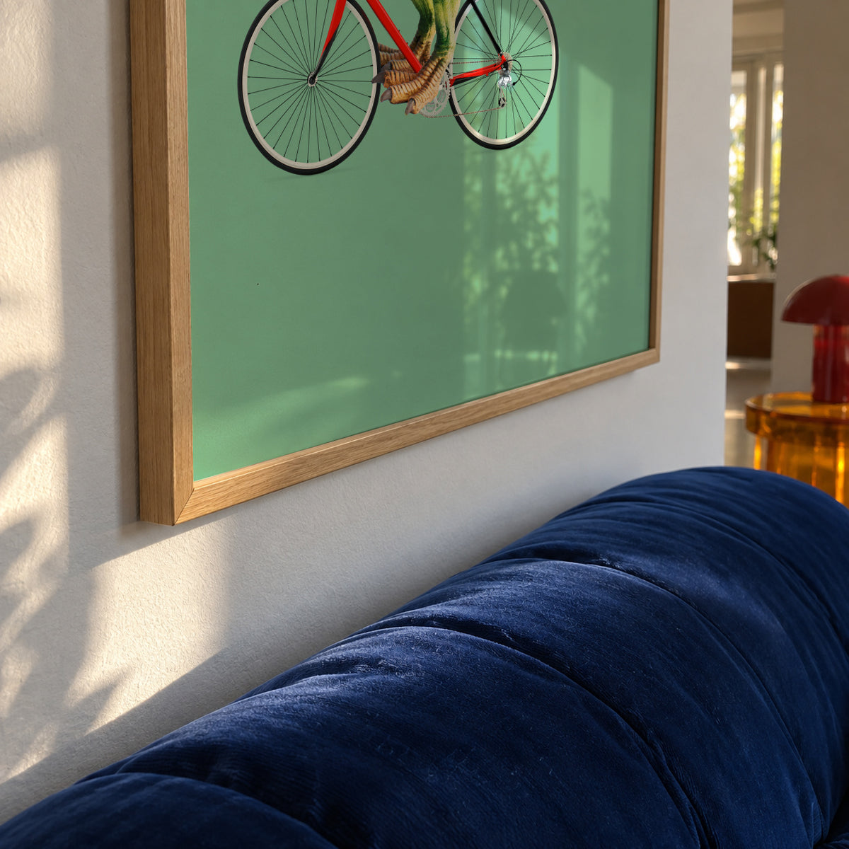 T-Rex Bike - Framed poster detail