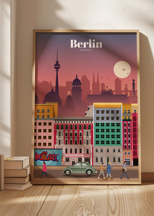 Quadro de cidades Berlim: skyline ilustrado