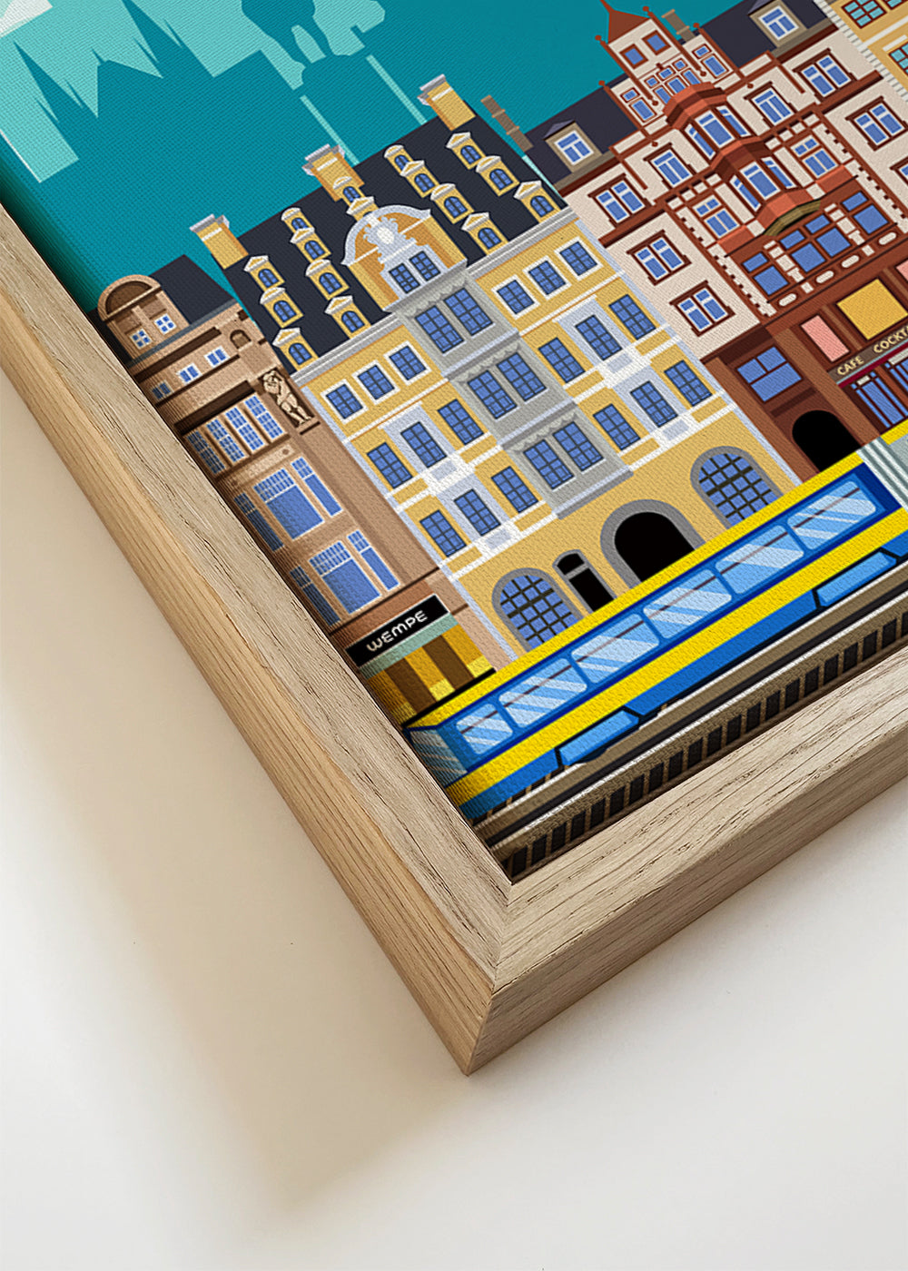 Quadro de viagem Leipzig ilustrado