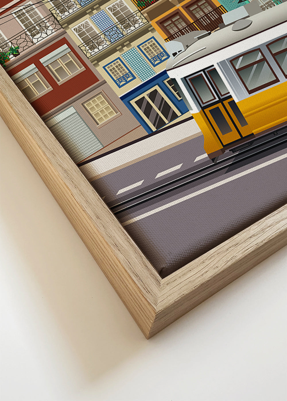 Poster de viagem: elétrico amarelo de Lisboa